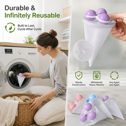 Reusable Floating Washing Machine Lint & Hair Filter Bag