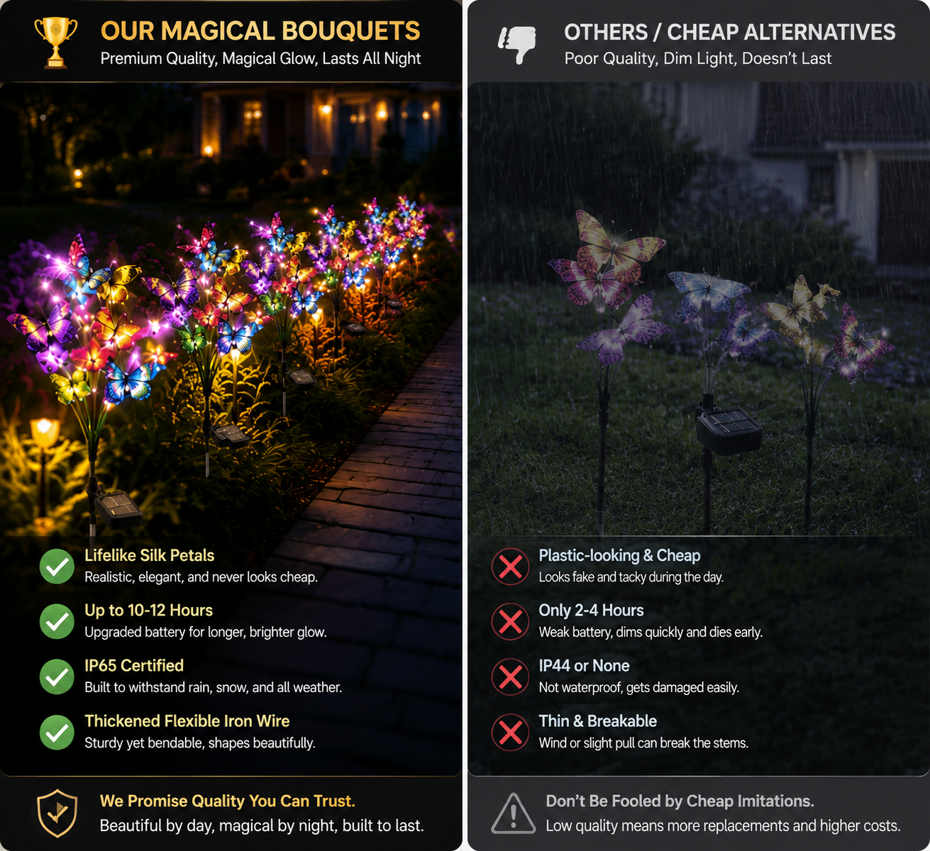 Solar Butterfly Branch Lights