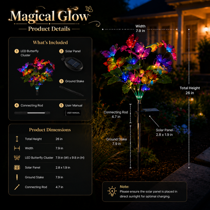 Solar Butterfly Branch Lights
