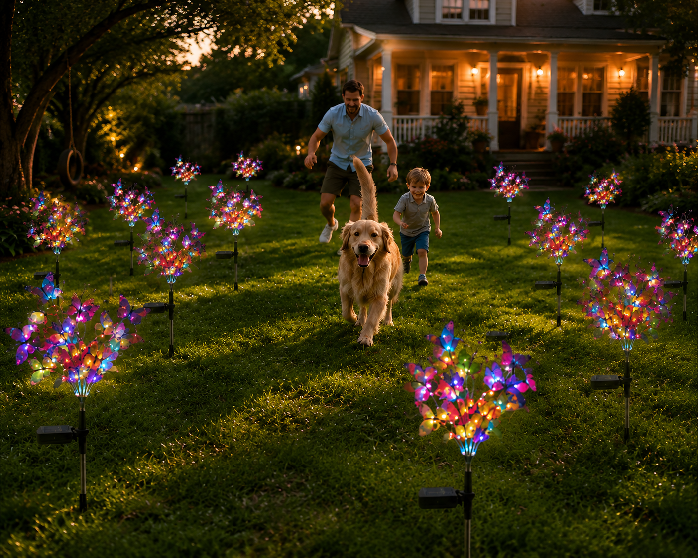 Solar Butterfly Branch Lights