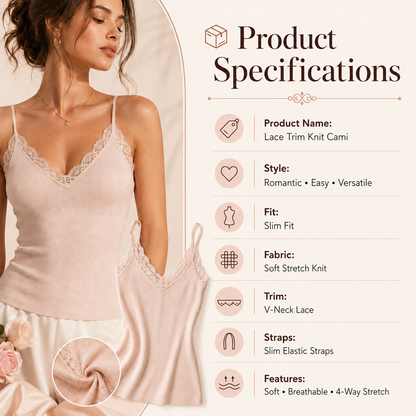 Classic Lace-Trim Camisole