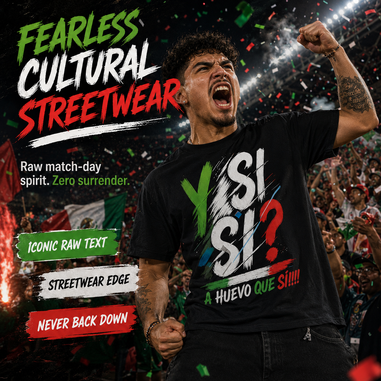 Mexico Spirit "Y Si Sí" Graphic T-Shirt
