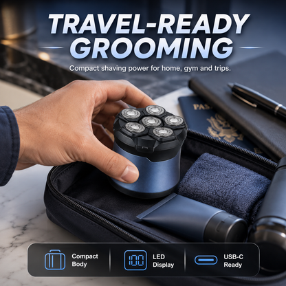 🔥🛠️ 7D Electric Head Shaver for Bald Men – Wet & Dry with Magnetic Detachable Head