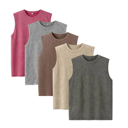 Men’s 5-Pack Vintage Washed Sleeveless Tank Tops