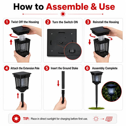 Solar Mosquito Zapper Light & Garden Stake Lamp
