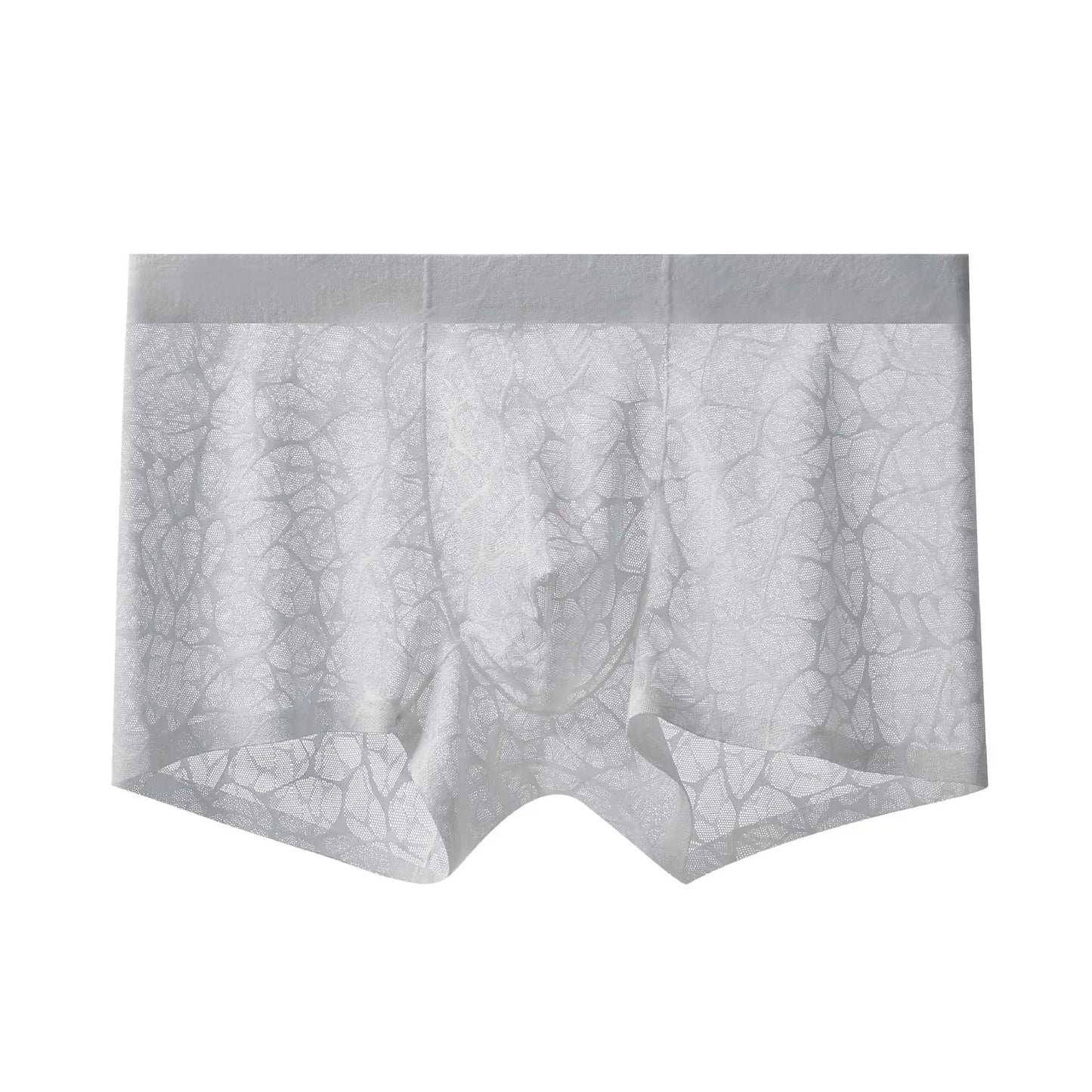 Men's Leopard Lace Ice Silk Boxer Briefs (4-Pack) 🐆✨