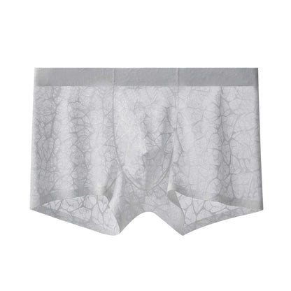 Men's Leopard Lace Ice Silk Boxer Briefs (4-Pack) 🐆✨