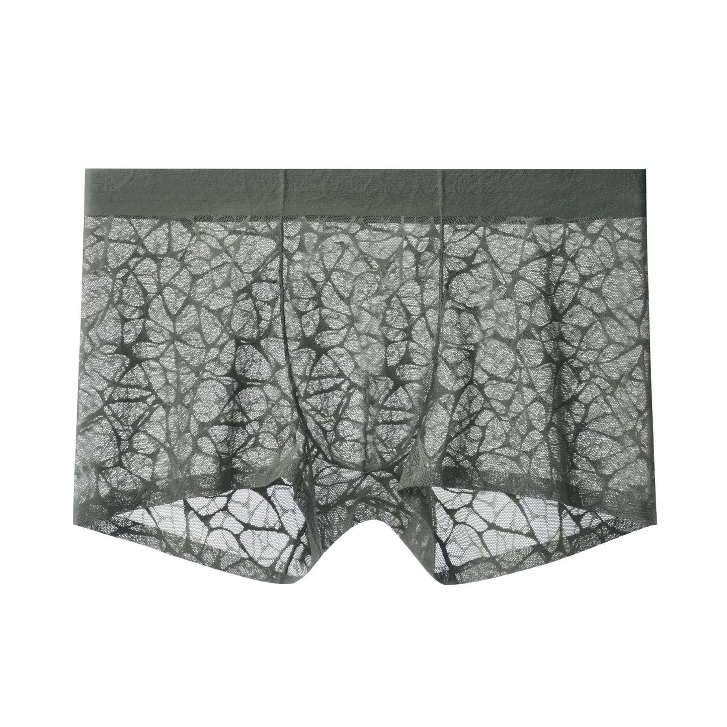 Men's Leopard Lace Ice Silk Boxer Briefs (4-Pack) 🐆✨