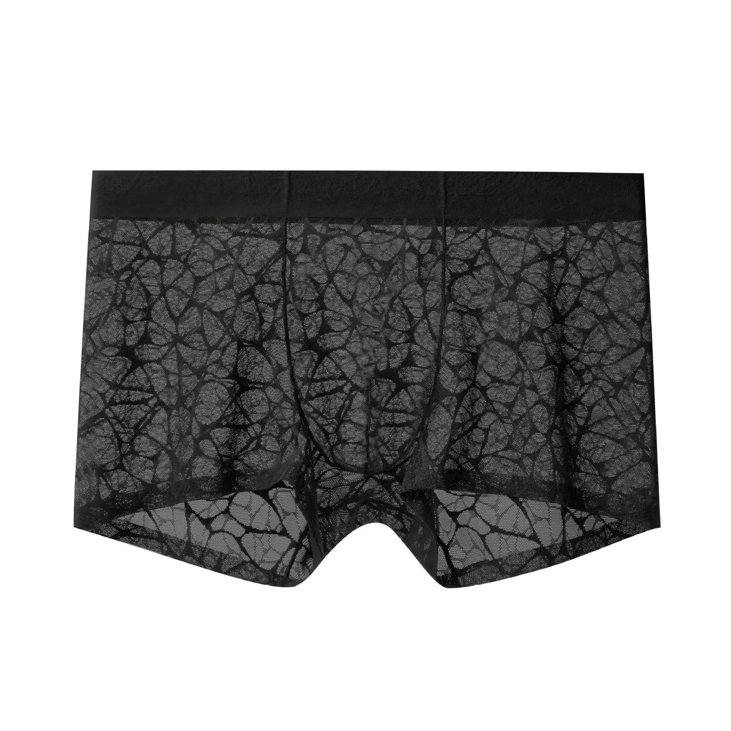 Men's Leopard Lace Ice Silk Boxer Briefs (4-Pack) 🐆✨
