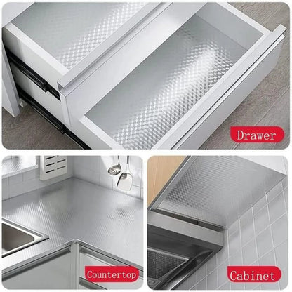 🍳Oil-Proof Aluminum Foil Kitchen Backsplash Wallpaper
