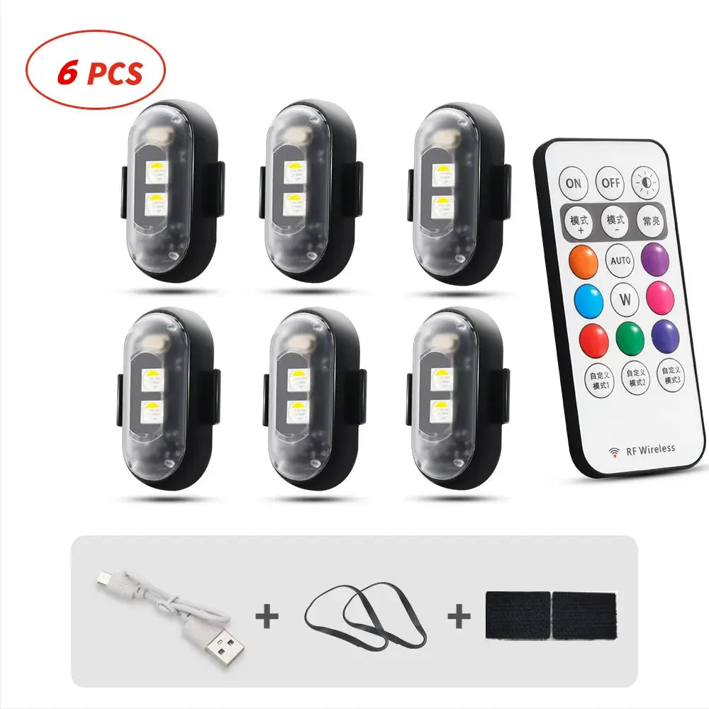 🚨 Remote Wireless RGB LED Strobe Light