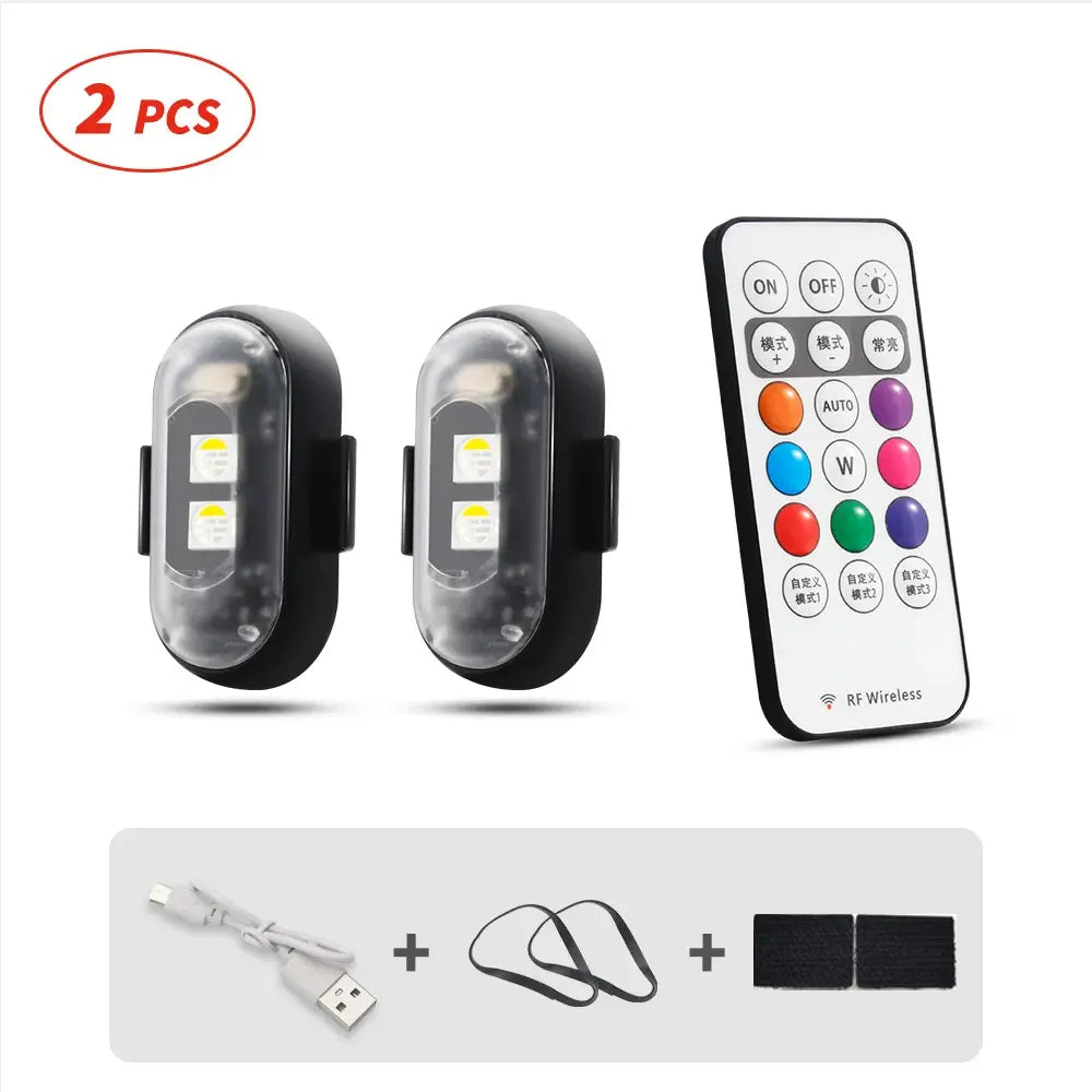🚨 Remote Wireless RGB LED Strobe Light