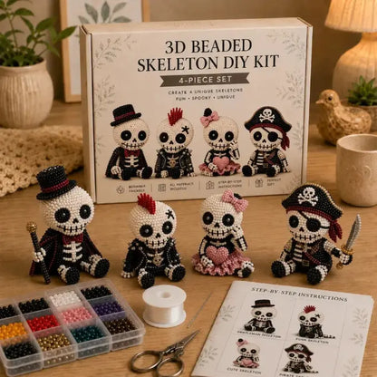 💀 Cute Portable 3D Beaded Skeleton DIY Kit