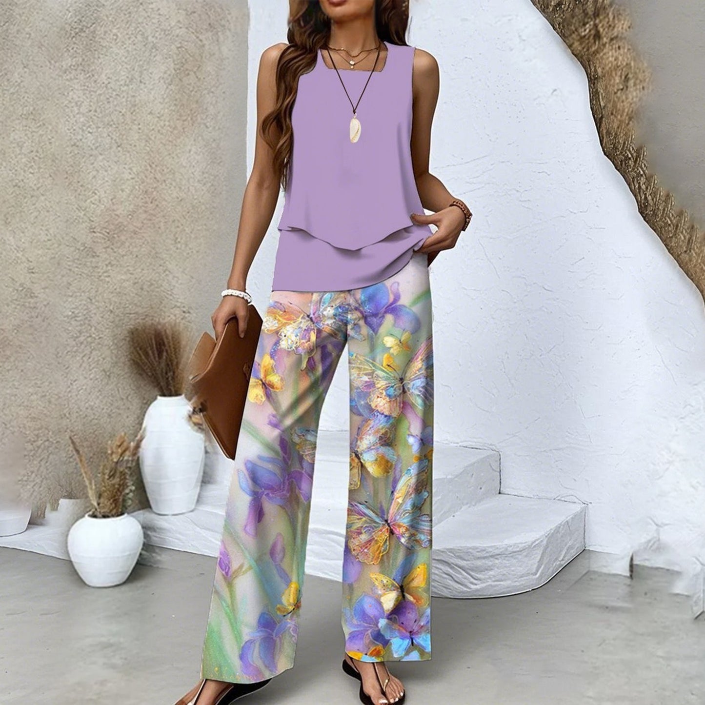 🌸 Boho Floral Two-Piece Vacation Set