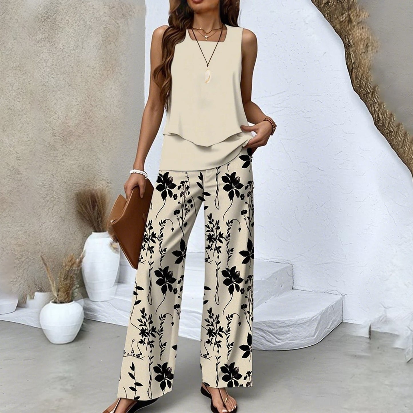 🌸 Boho Floral Two-Piece Vacation Set