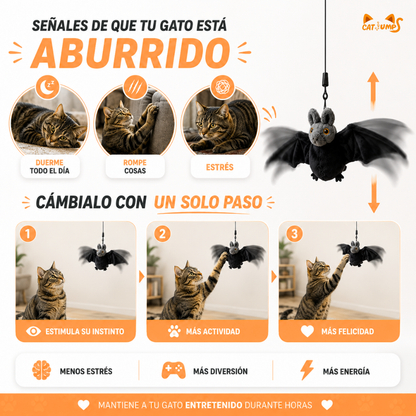 🦇 Interactive Flying Bat Cat Toy