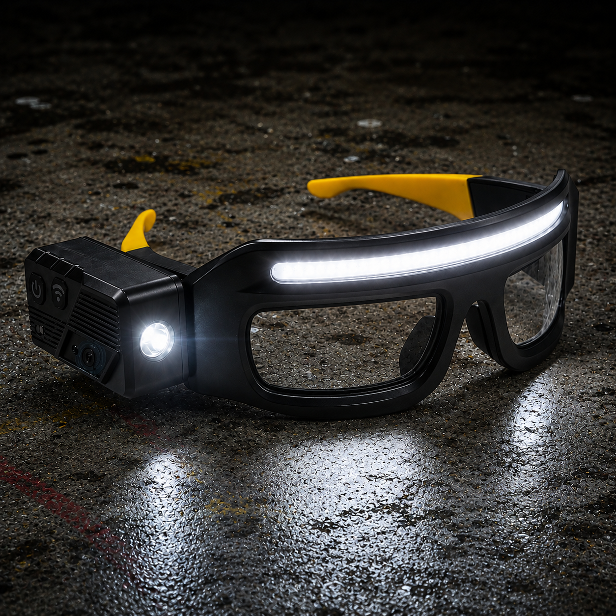 LED Headlight Glasses