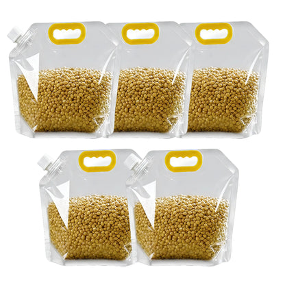 5-Pack Stand-Up Heavy-Duty Food Storage Pouches