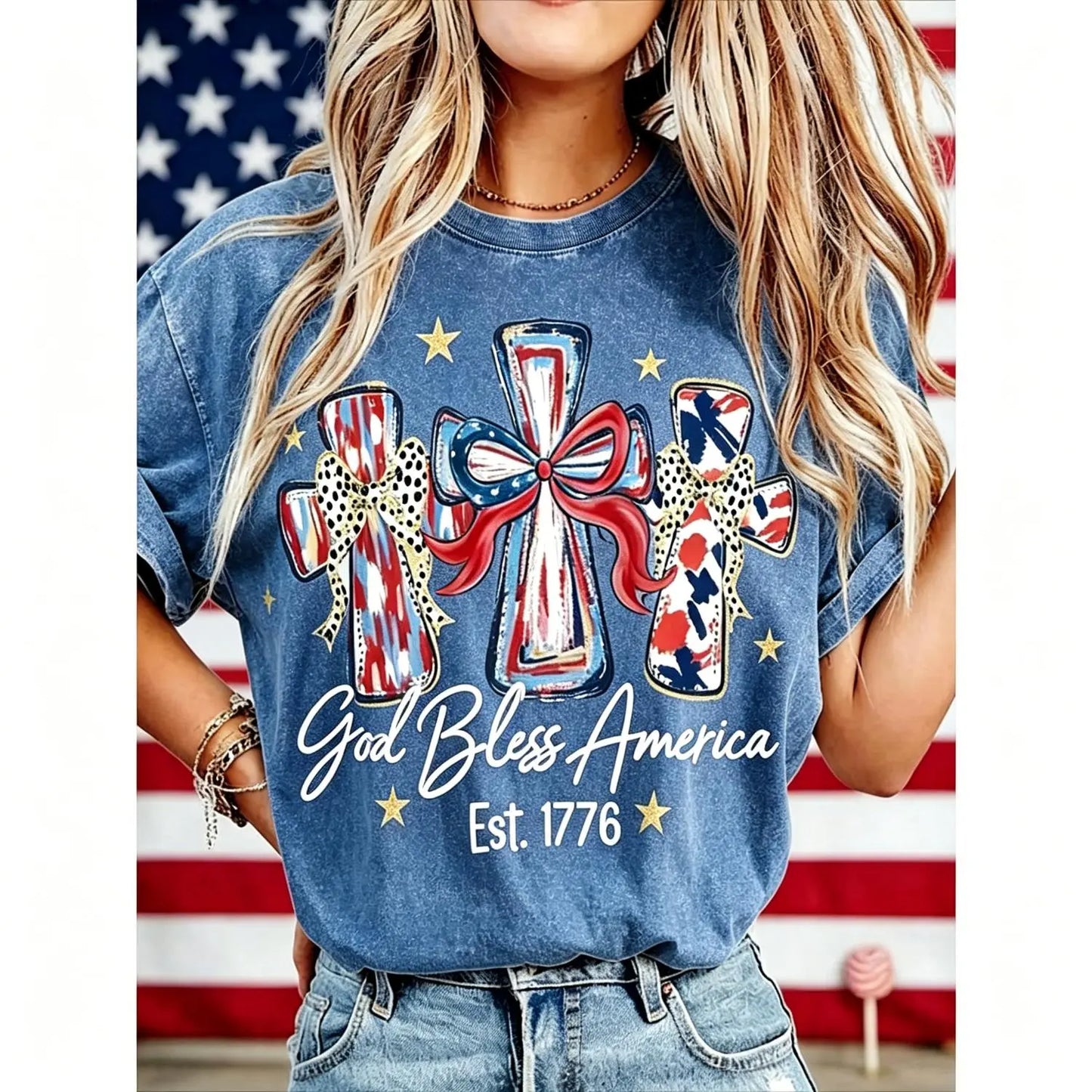 God Bless America USA 250th Anniversary T-Shirt
