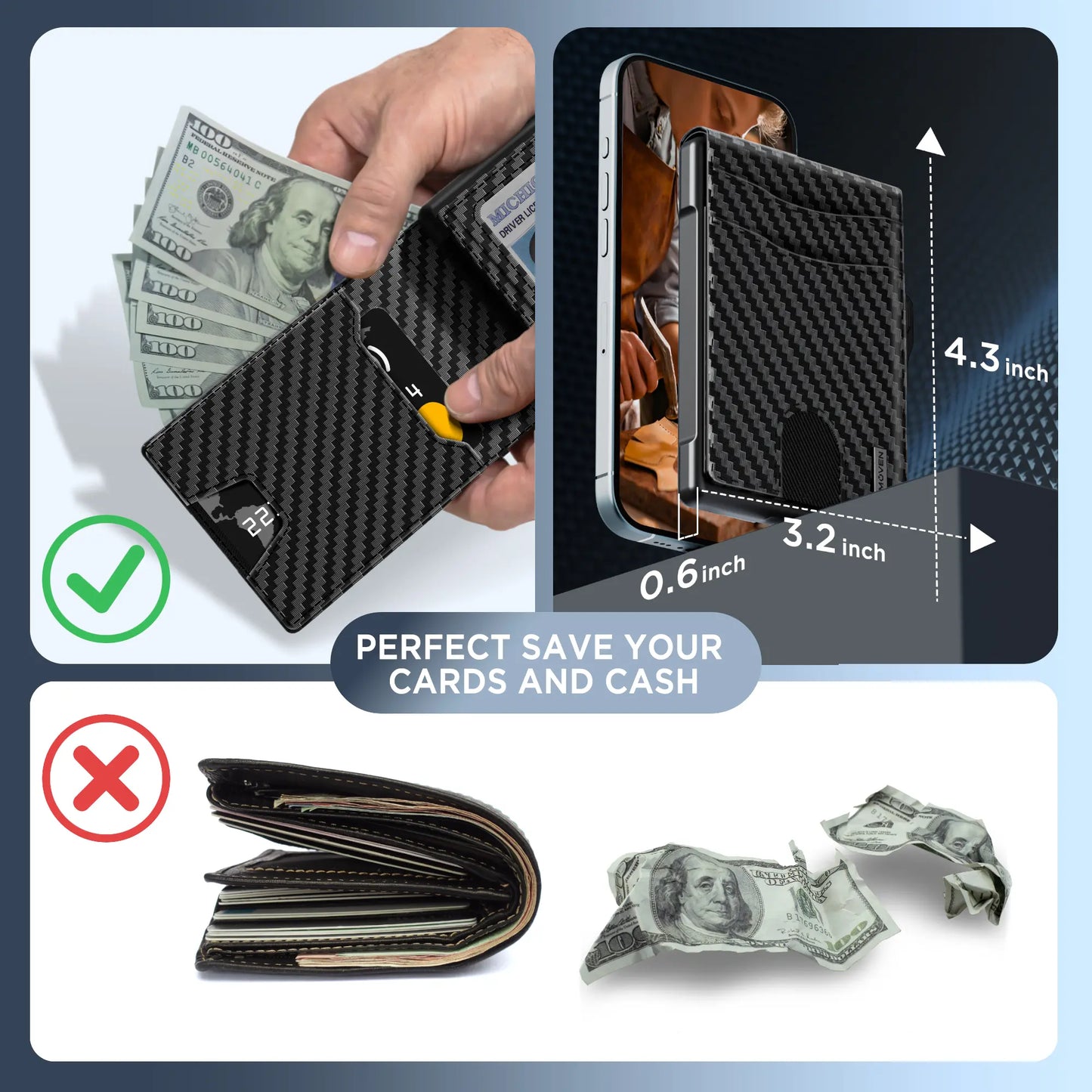 Minimalist Aluminum Pop-Up Wallet for Men