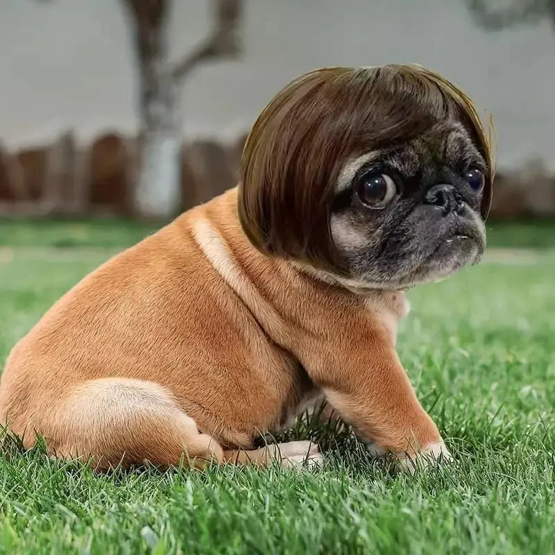 Cute Short Hair Pet Wig Headband