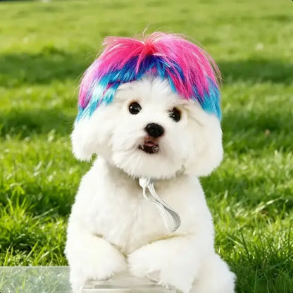 Cute Short Hair Pet Wig Headband