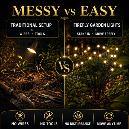 Solar Powered Firefly Swaying Garden Lights