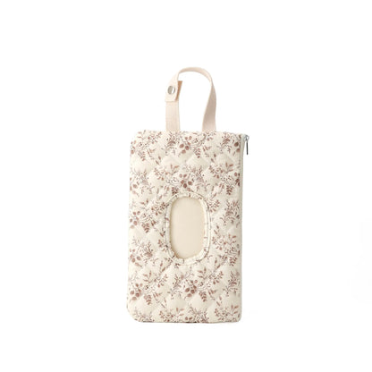 Hangable Floral Quilted Wet Wipes Pouch
