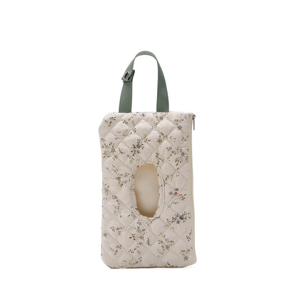 Hangable Floral Quilted Wet Wipes Pouch