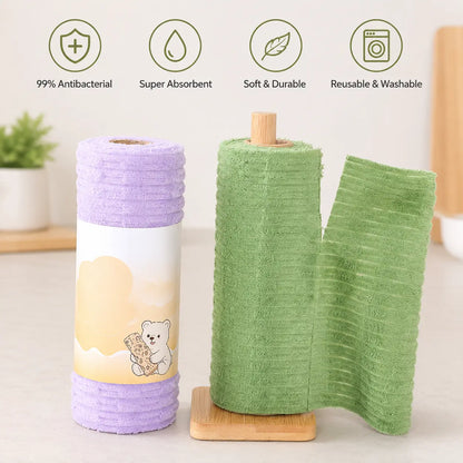 Tearable Plush Cleaning Cloth Roll