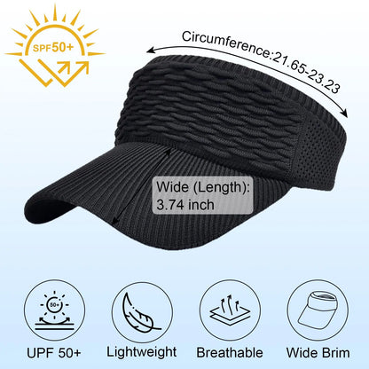 Women's Open-Top Knit Sun Visor Hat