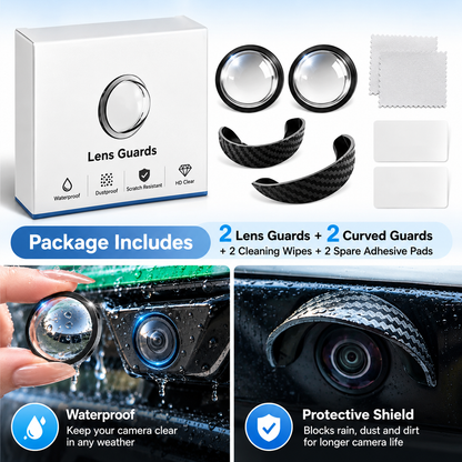 🚗 Carbon Fiber Car Backup Camera Rain & Glare Shield – Universal Protective Sun Visor