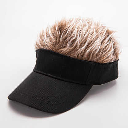 Novelty Spiked Hair Visor Cap