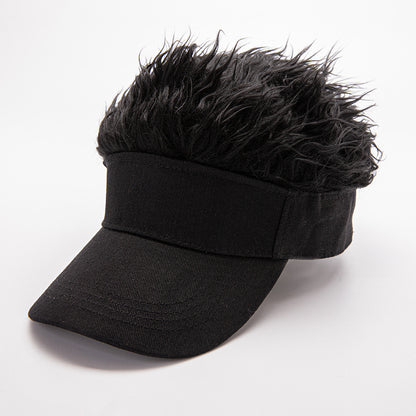 Novelty Spiked Hair Visor Cap