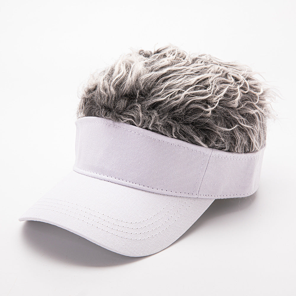 Novelty Spiked Hair Visor Cap