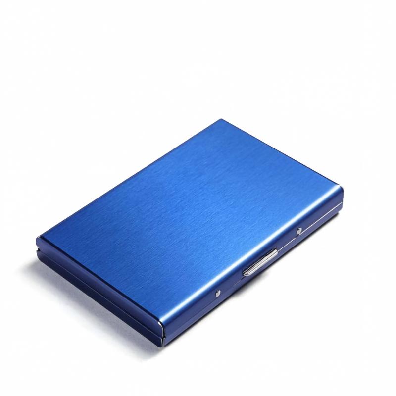 🔒 Slim Metal Card Holder – RFID Blocking with Pop-Up Card Access