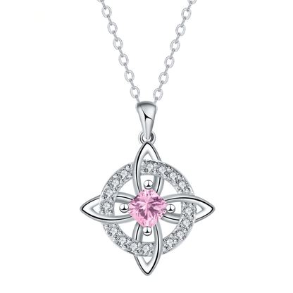 Mystical Birthstone Witches Knot Necklace –🔮💞Protect Your Loved Ones