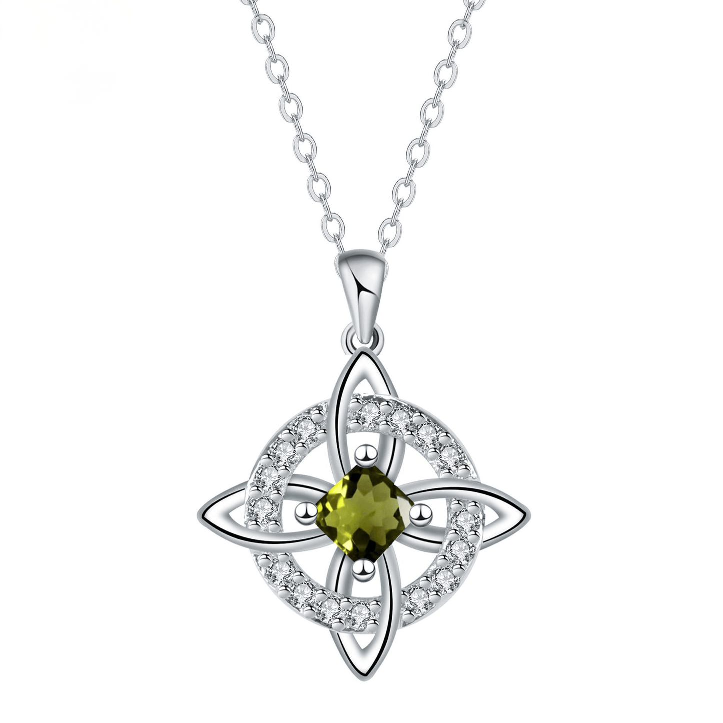 Mystical Birthstone Witches Knot Necklace –🔮💞Protect Your Loved Ones