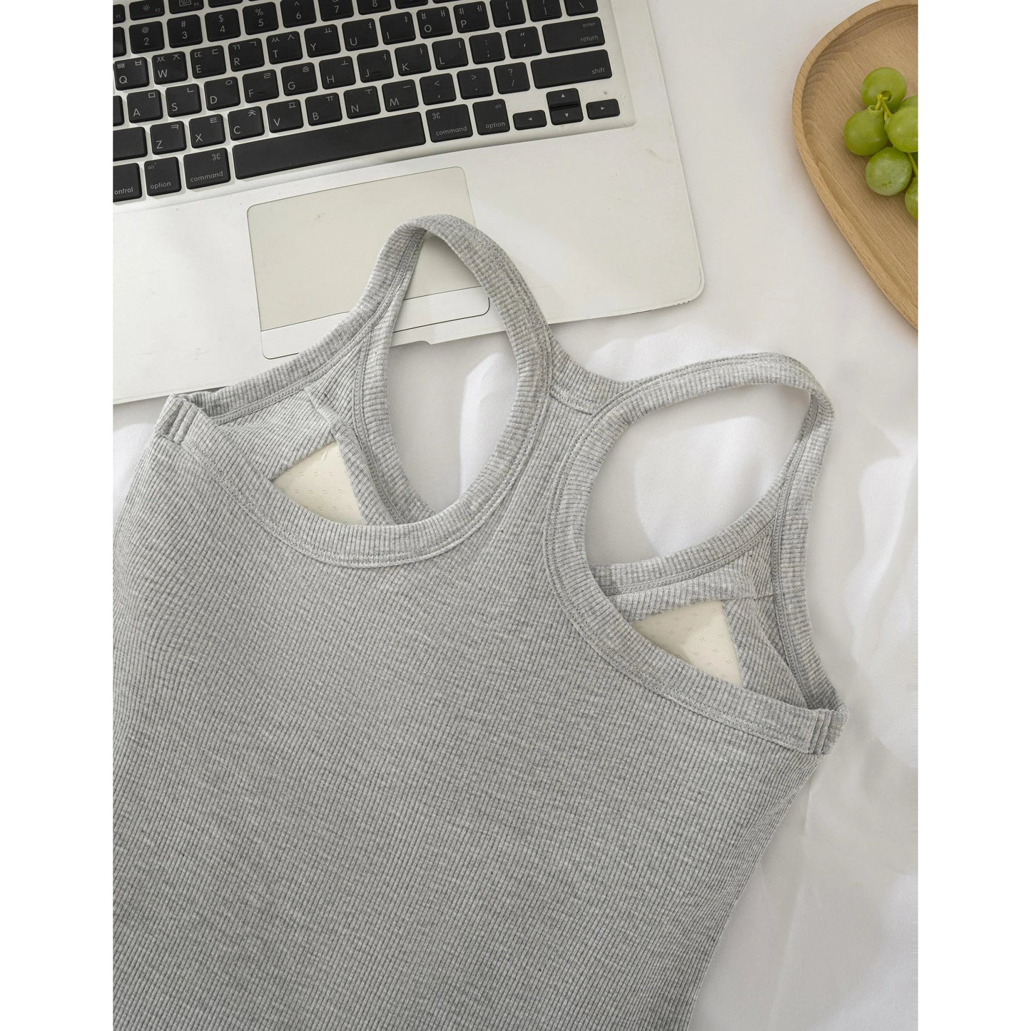 🔥Last Day 45% OFF-🧘‍♀️ Women's Ribbed Built-In Bra Tank Top