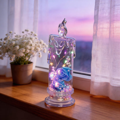 ✨ Set of Four Realistic Rose Candle Lights