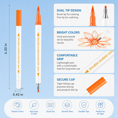 Double-Ended Multi-Functional Watercolor Pen