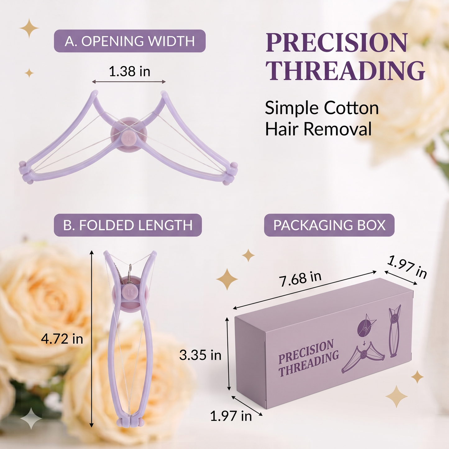 ThreadGlide™ Eco-Friendly Facial Hair Threading Tool🌈