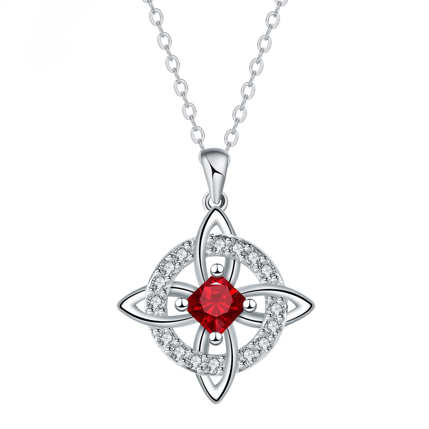 Mystical Birthstone Witches Knot Necklace –🔮💞Protect Your Loved Ones