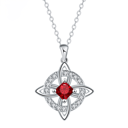 Mystical Birthstone Witches Knot Necklace –🔮💞Protect Your Loved Ones