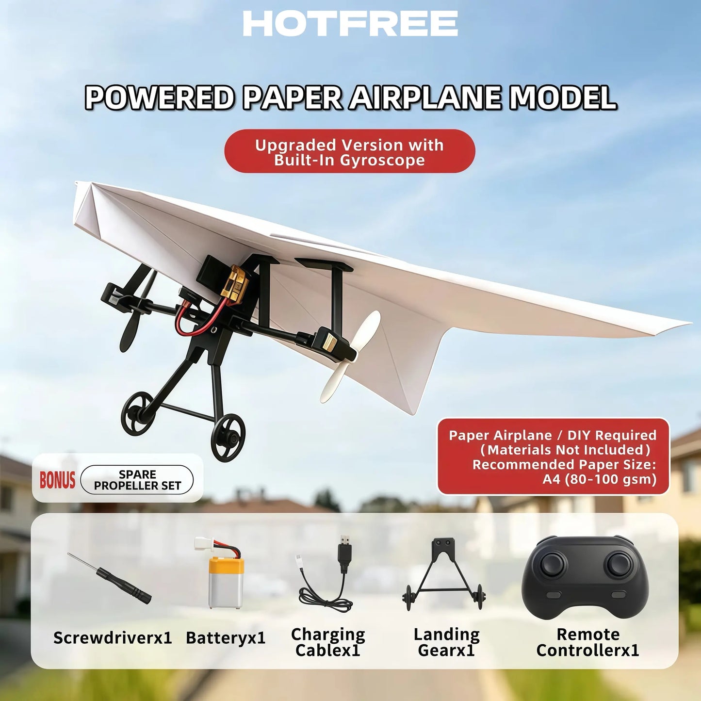 ✈️ Remote Control Paper Airplane Kit