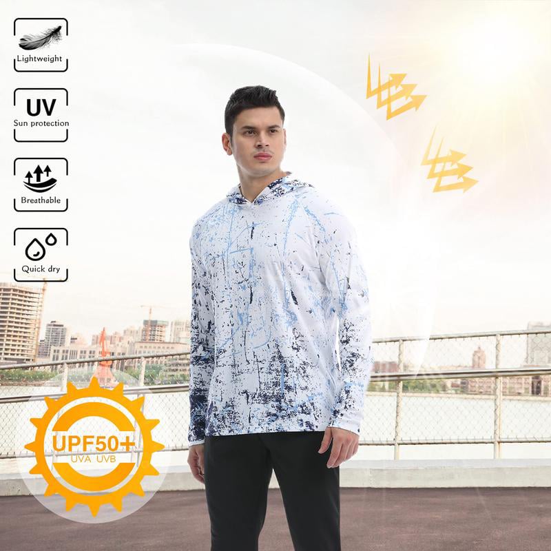 Men's UPF 50+ Outdoor Sun Hoodie | Quick-Dry Fishing & Hiking Shirt