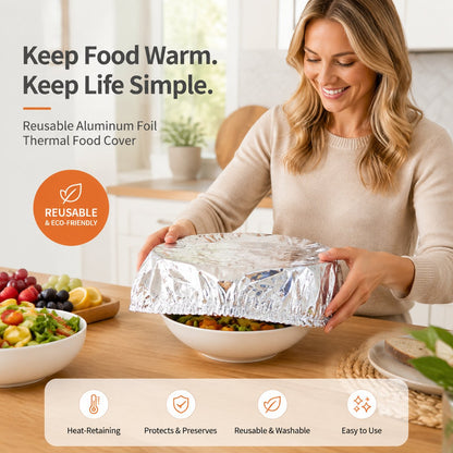 🍽️Reusable Aluminum Foil Thermal Food Cover
